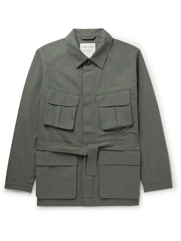 Photo: A Kind Of Guise - Tamales Belted Cotton-Ripstop Jacket - Green