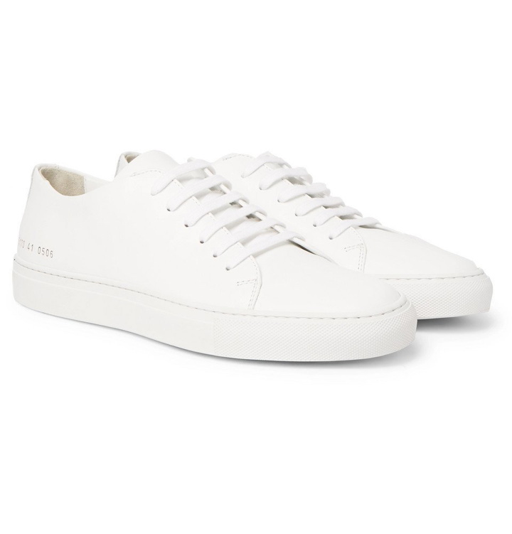 Photo: Common Projects - Court Leather Sneakers - White