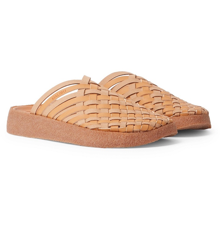 Photo: Malibu - Colony Woven Faux Leather Sandals - Brown