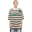 COÛT DE LA LIBERTÉ Black & White Connor Stripe Rugby Polo