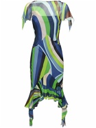 PUCCI Iride Printed Silk Chiffon Midi Dress