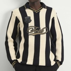 F.C. Real Bristol Men's Stripe Knit Football Shirt in Black