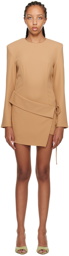 Yuzefi Beige Wrap Skirt Minidress
