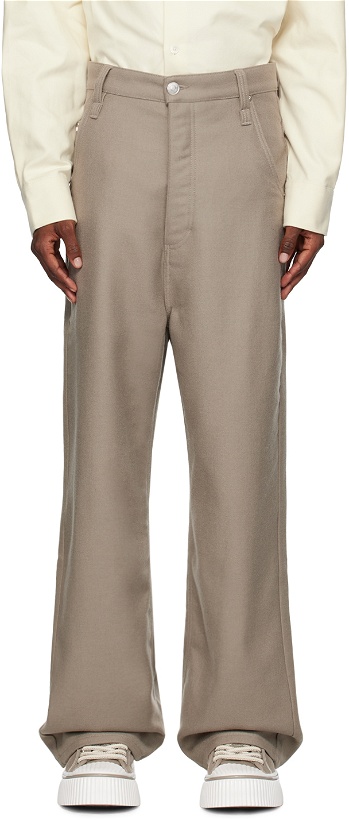 Photo: AMI Paris Taupe Baggy Fit Trousers
