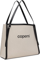 Coperni Beige Branded Canvas Belt Tote