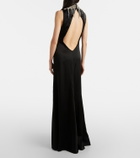 McQueen Embellished open-back gown