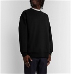 Acne Studios - Forban Oversized Fleece-Back Cotton-Blend Jersey Sweatshirt - Black