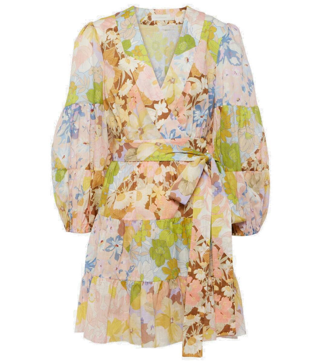 関税・送料込み!【国内発送】ZIMMERMANN Floral Wrap ワンピース Zimmermann Pop Wrap Mini Dress in Patch Floral | REVOLVE