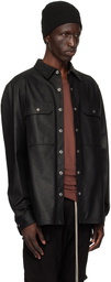 Rick Owens Black Porterville Leather Jacket