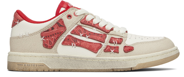 Photo: AMIRI Red & White Bandana Skel Top Low Sneakers