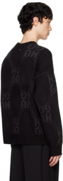 Hugo Black Jacquard Sweater