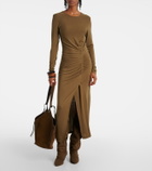 Marant Etoile Jelina gathered jersey maxi dress