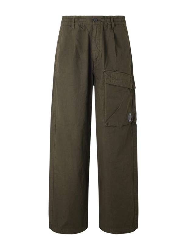 Photo: C.P. Company - Straight-Leg Logo-Appliquéd Cotton Reps Cargo Trousers - Green