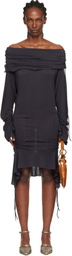 KNWLS Gray MG-Petrol Minidress