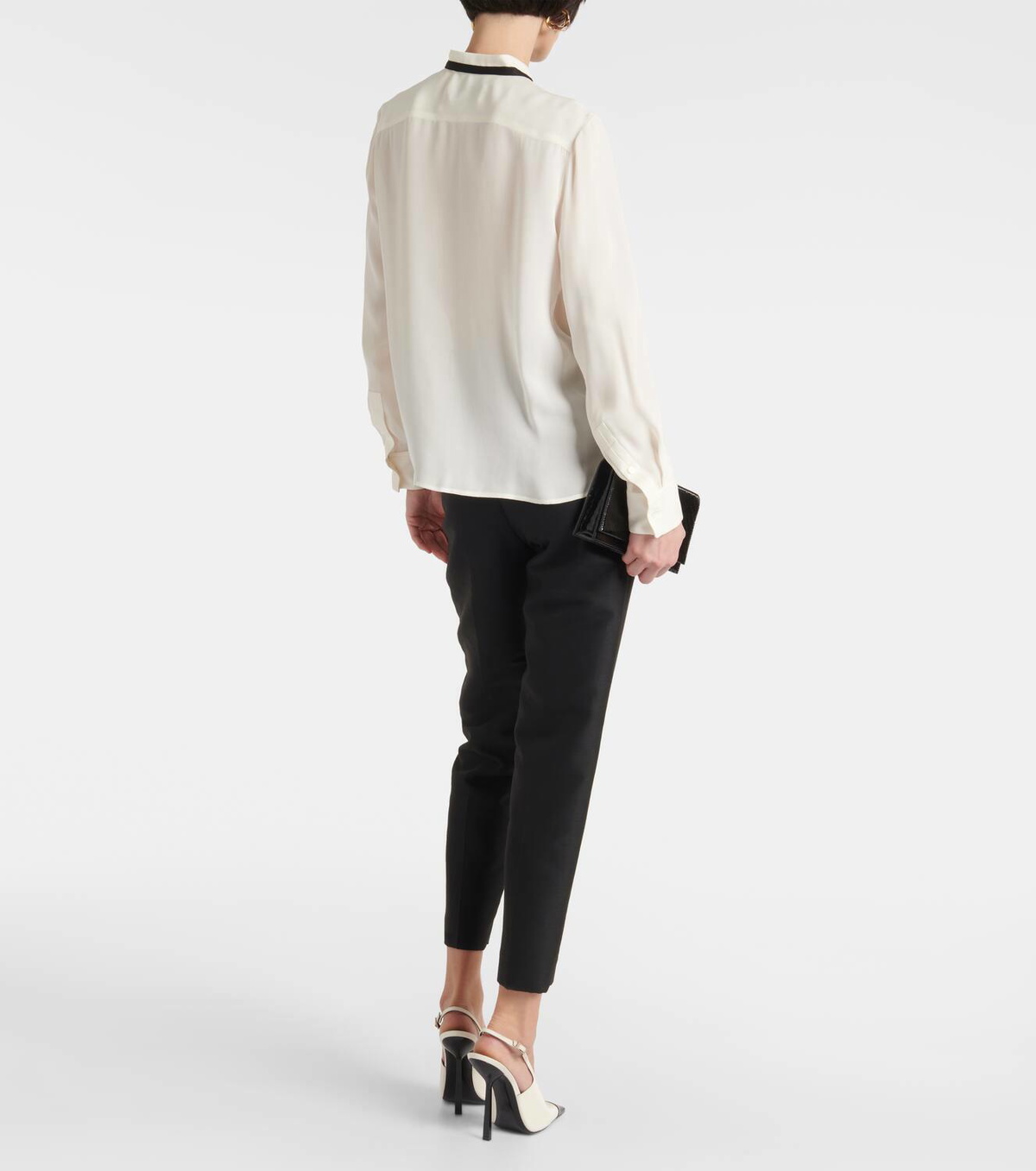 Nili Lotan Bertille ruffled silk blouse