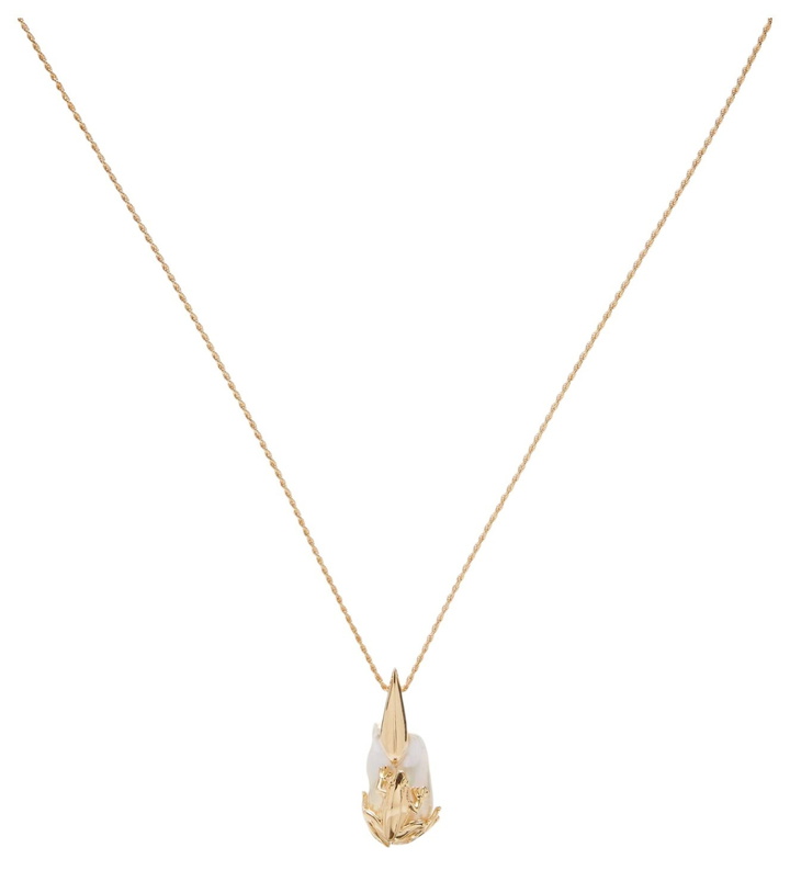 Photo: Bottega Veneta Rana embellished gold-plated necklace