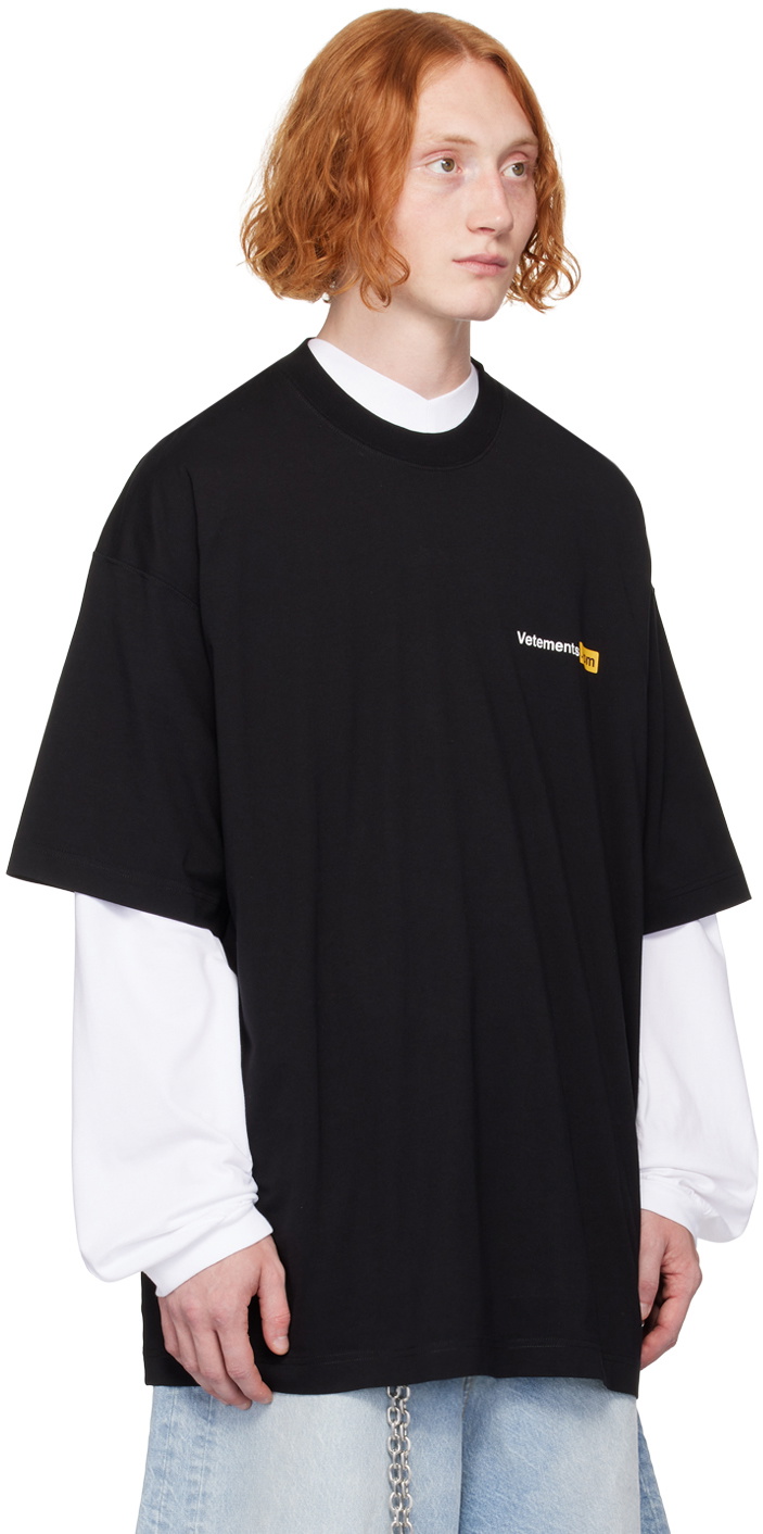 VETEMENTS Black XXX Logo T-Shirt Vetements