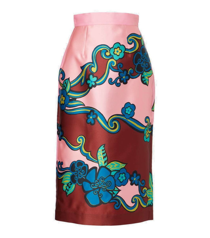 Photo: Alémais Floral high-rise midi skirt