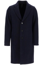 HARRIS WHARF LONDON single-breasted wool coat in boiled Blue
