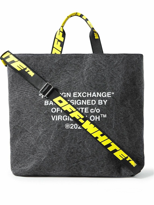 Photo: Off-White - Hard Core Printed Webbing-Trimmed Canvas Tote
