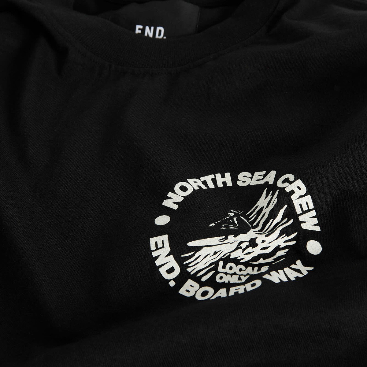 END. Coastal Board Wax Long Sleeve T-Shirt in Black