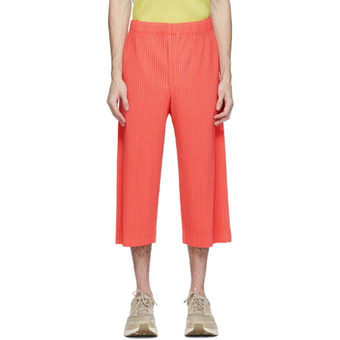 Homme Plisse Issey Miyake Pink Colorful Pleats Trousers Homme