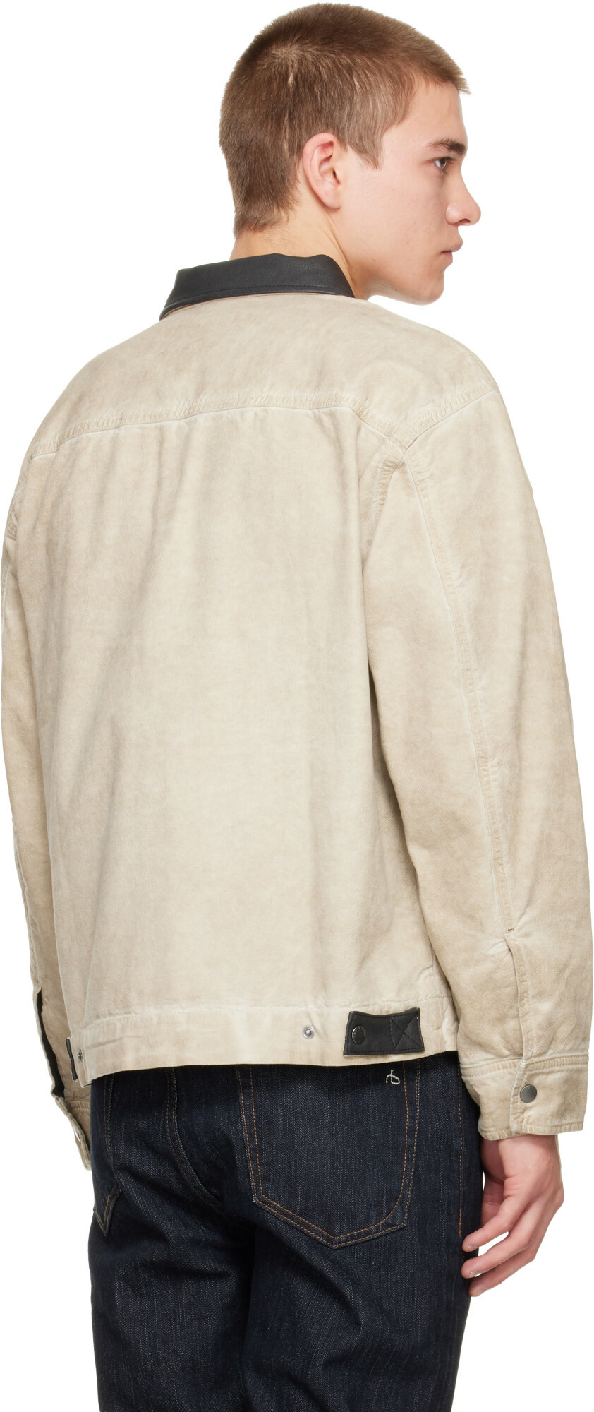 rag & bone Off-White Canvas Workwear Jacket