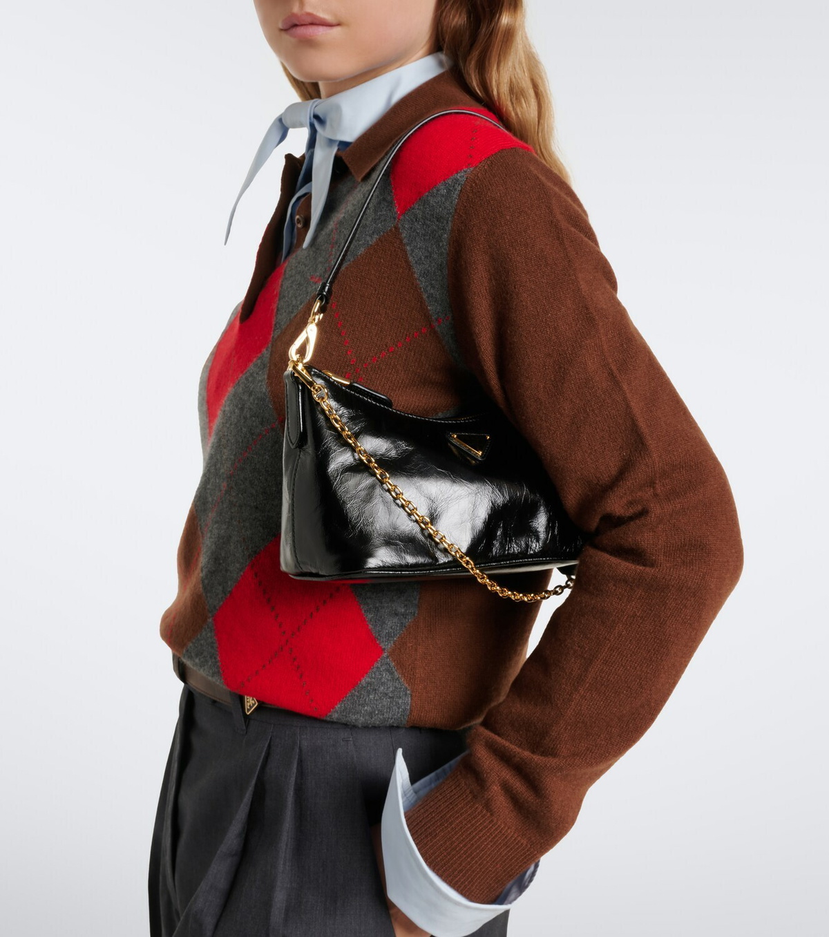 Prada Mini leather shoulder bag