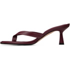 Aeyde Burgundy Daphne Leather Thong Heeled Sandals
