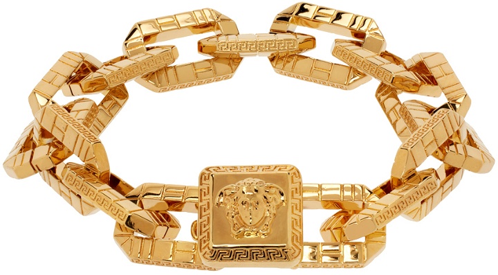 Photo: Versace Gold Greca Quilting Bracelet