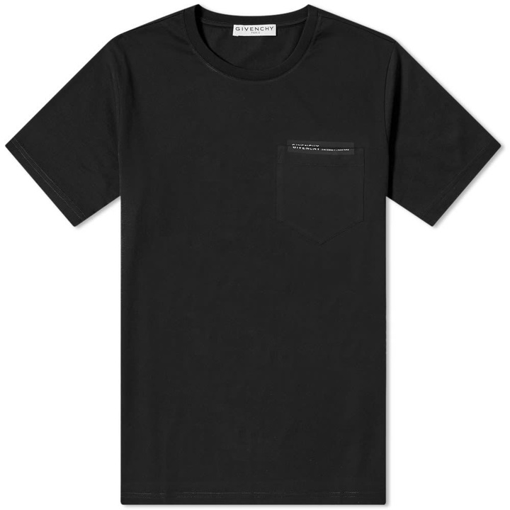 Photo: Givenchy Regular Fit Taped Logo Pocket Tee