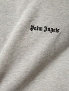 PALM ANGELS - Logo Embroidered Cotton Hoodie