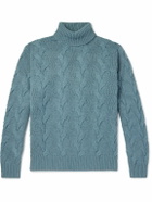 Thom Sweeney - Cable-Knit Cashmere Rollneck Sweater - Blue