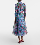 Carolina Herrera Floral silk organza shirt dress