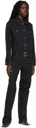 Kwaidan Editions SSENSE Exclusive Black Denim Wide-Leg Jeans