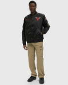 Mitchell & Ness NBA BLACKOUT HEAVYWEIGHT SATIN JACKET CHICAGO BULLS Black Mens Bomber Jackets/Team Jacket