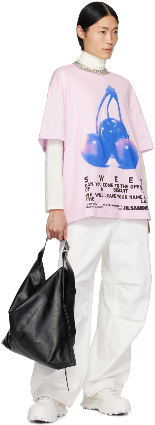 Jil Sander Pink Printed T-Shirt Jil Sander