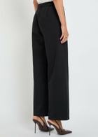 Eileen Fisher Wide-leg Jersey Trousers Black