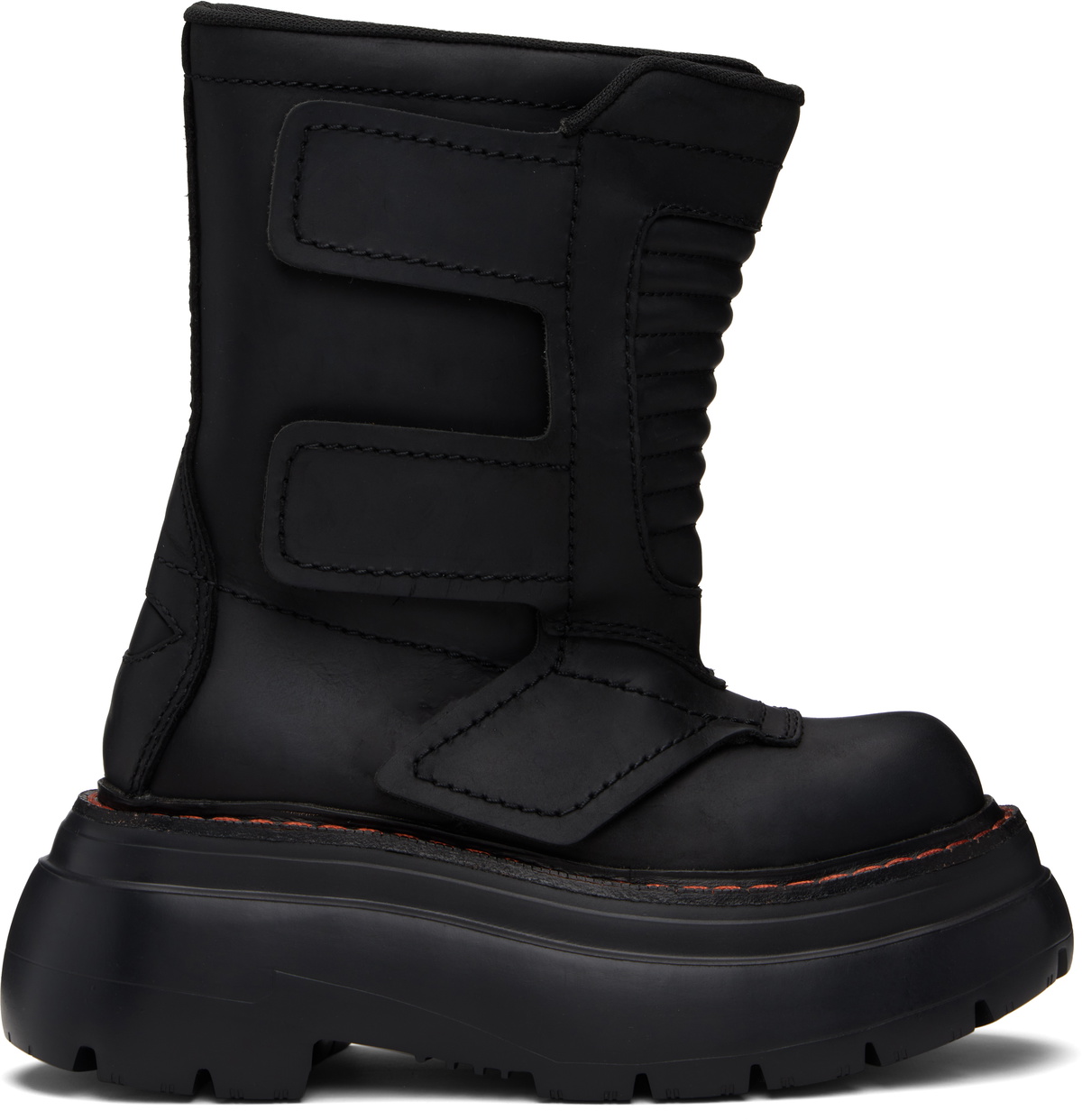 R13 Black Chunky Racing Boots