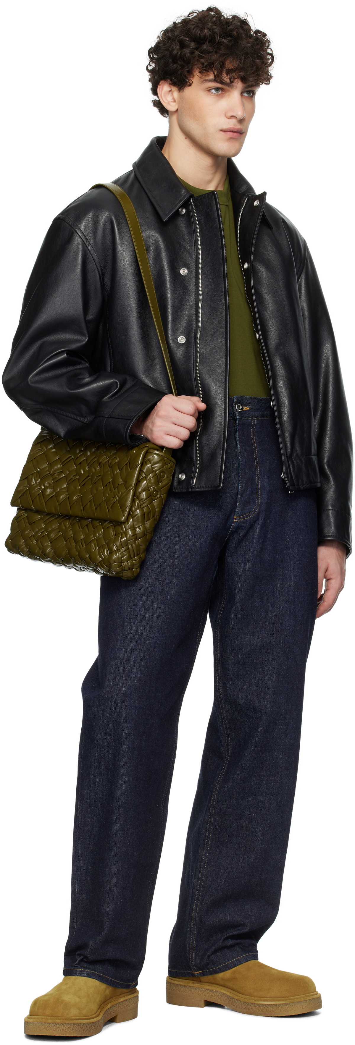 Bottega Veneta Tan Haddock Chelsea Boots
