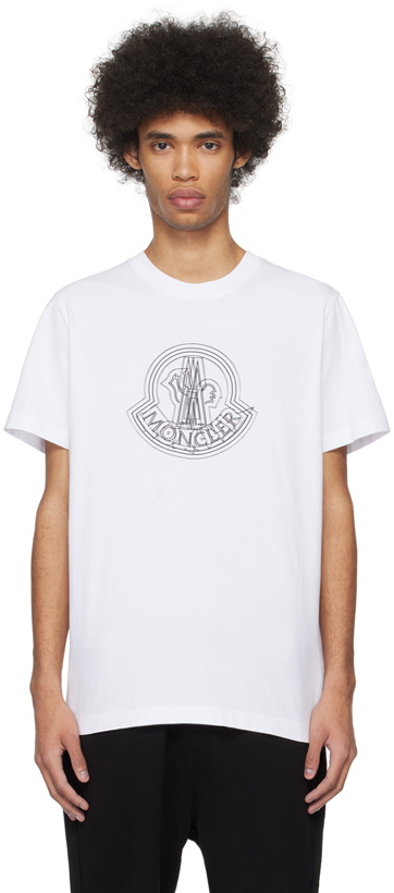 Photo: Moncler White Graphic T-Shirt