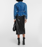 Alexander McQueen Peplum denim jacket