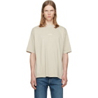 BOSS Beige Relaxed-Fit Cotton Embroidered Logo T-shirt