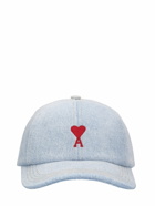 AMI PARIS Red Adc Embroidery Cap