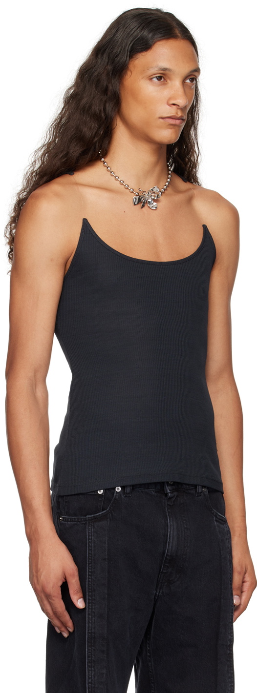 Y/project タンクトップ Y/Project Black Invisible Strap Tank Top Y/Project