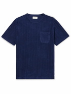 Oliver Spencer - Oli's Ribbed Cotton-Blend Terry T-Shirt - Blue