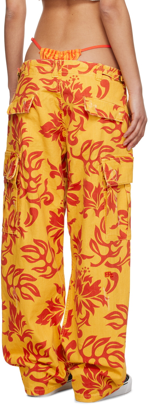 ERL Orange Graphic Trousers