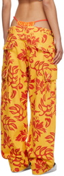 ERL Orange Graphic Trousers