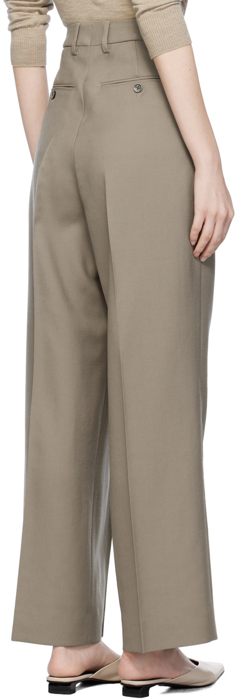 Dotted Smocked Waist Wide Leg Pants for Women in Taupe | NP70125-TAUPE –  Glik's