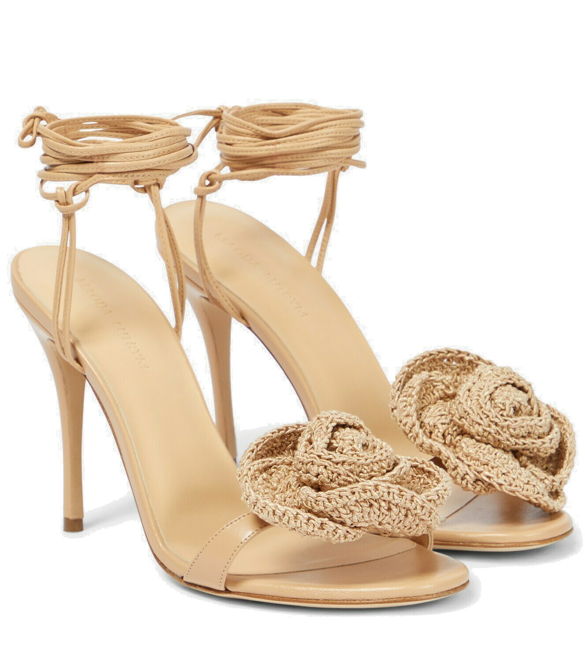 【関税込み】MAGDA BUTRYM RE25' SANDALS Inverted wedge strappy sandals in zebra